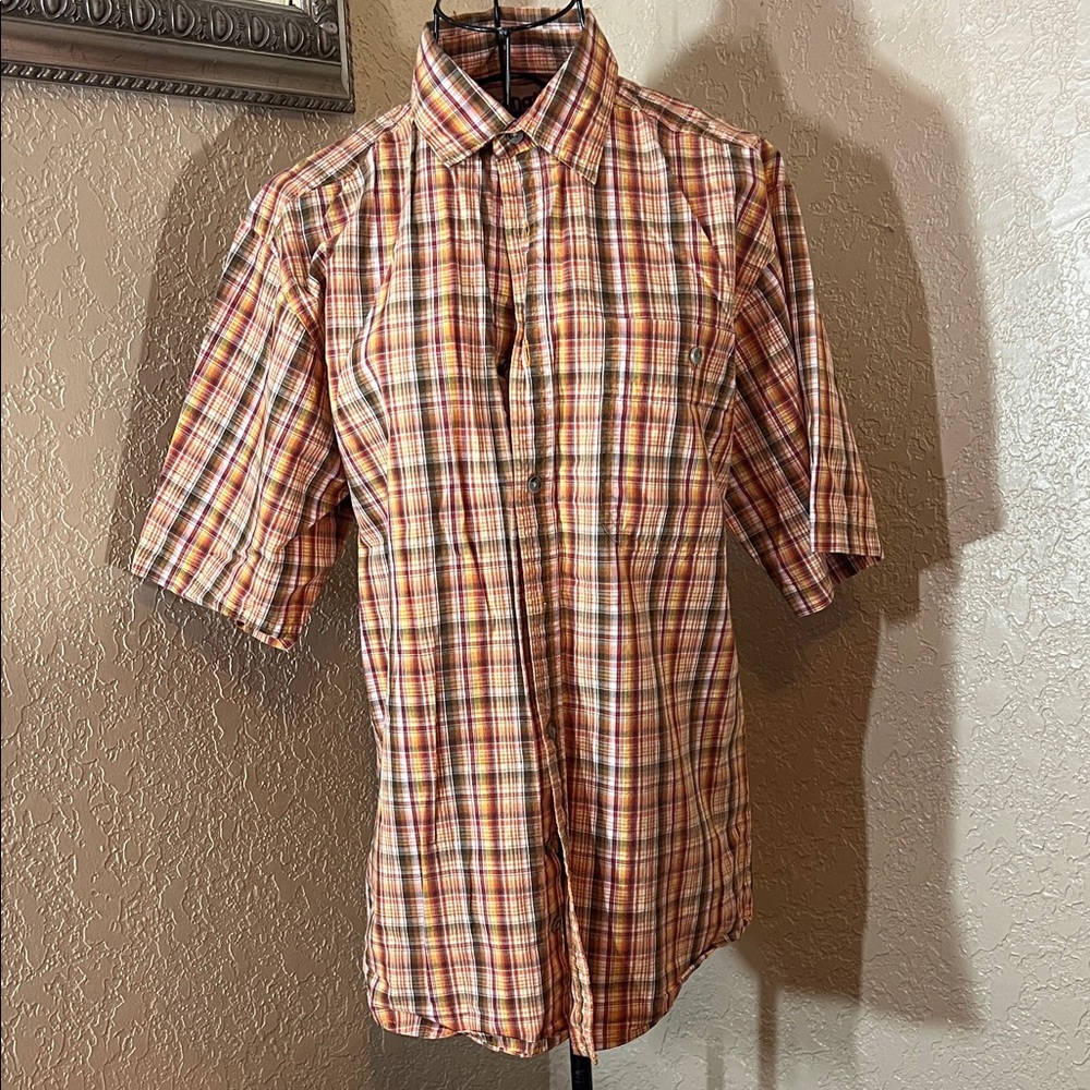 Wrangler Men's Multicolor Plaid Button Down Shirt